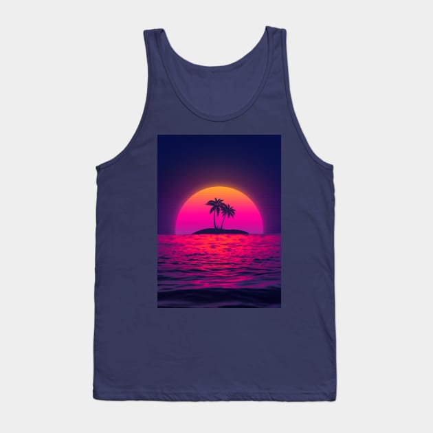 Beach Sunset Tank Top by mrcatguys